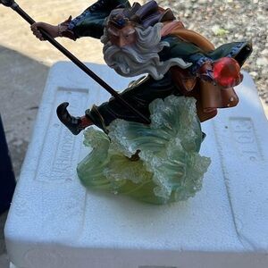 NEW 1980's Enchanted Kingdom Wizard Figurine with Red and Green Accents NEW 12"